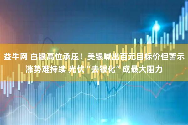 益牛网 白银高位承压！美银喊出百元目标价但警示涨势难持续 光伏“去银化”成最大阻力