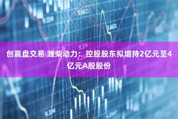 创赢盘交易 潍柴动力：控股股东拟增持2亿元至4亿元A股股份
